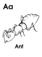 ant phonics coloring page