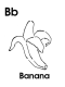 banana phonics coloring page