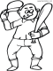 baseball player coloring page