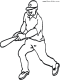 baseball player coloring apge