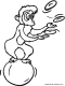 juggling monkey coloring page