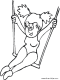 circus trapeze artist coloring page