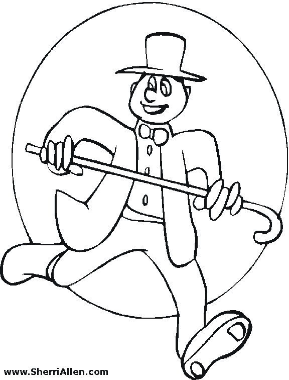 tap dancing coloring pages - photo #8