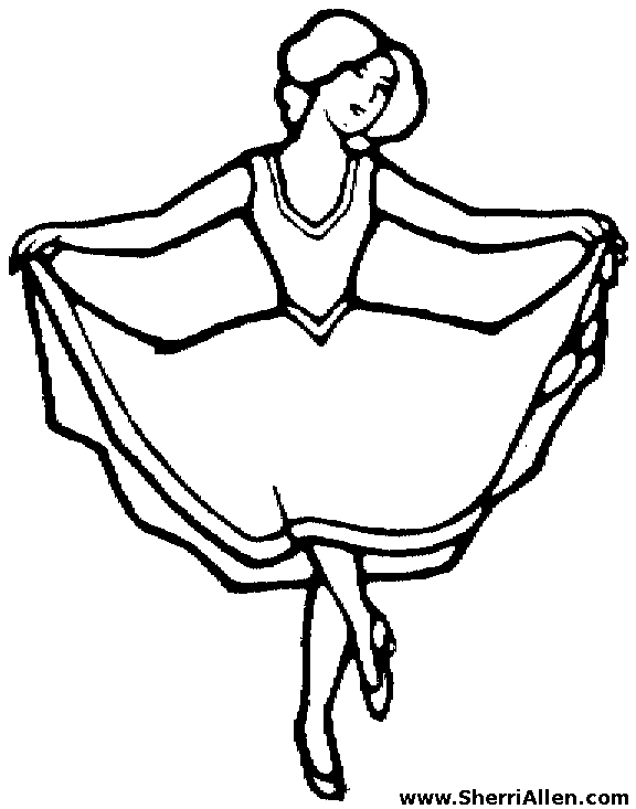 dancers coloring pages - photo #35