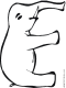 e elephant alphabet coloring page