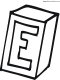 e alphabet block coloring page