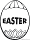 easter egg colouring page