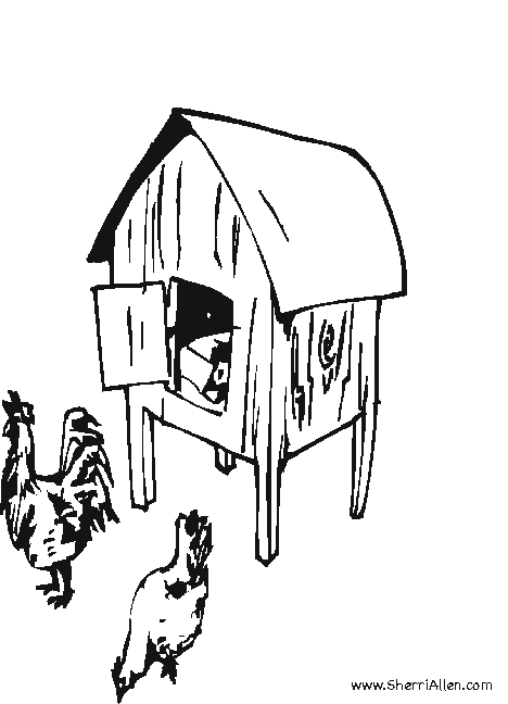 chicken coop clipart - photo #43