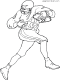 football running back coloring page