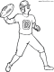 football quarterback coloring page