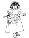 flower girl coloring page