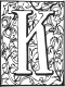 letter k alphabet coloring page