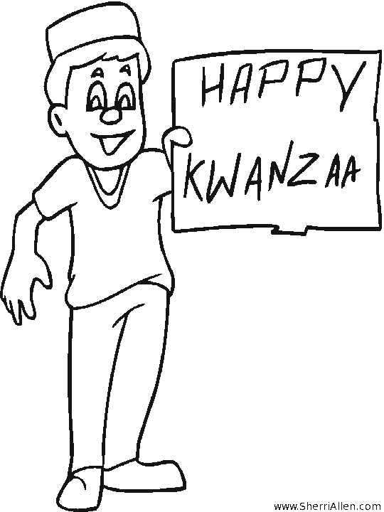 happy kwanzaa coloring pages - photo #27