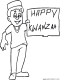 happy kwanzaa sign coloring page