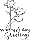 mother's day greeting coloring page