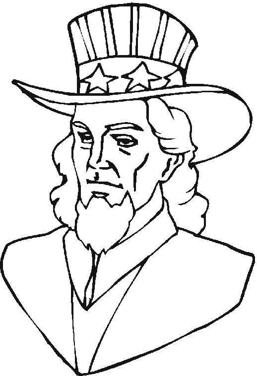 uncle sam coloring pages free - photo #35
