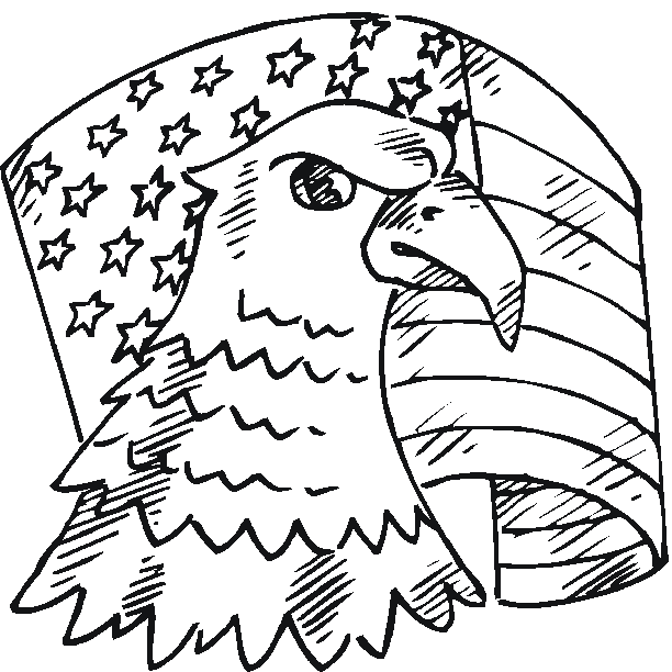 eagle and flag coloring pages - photo #23