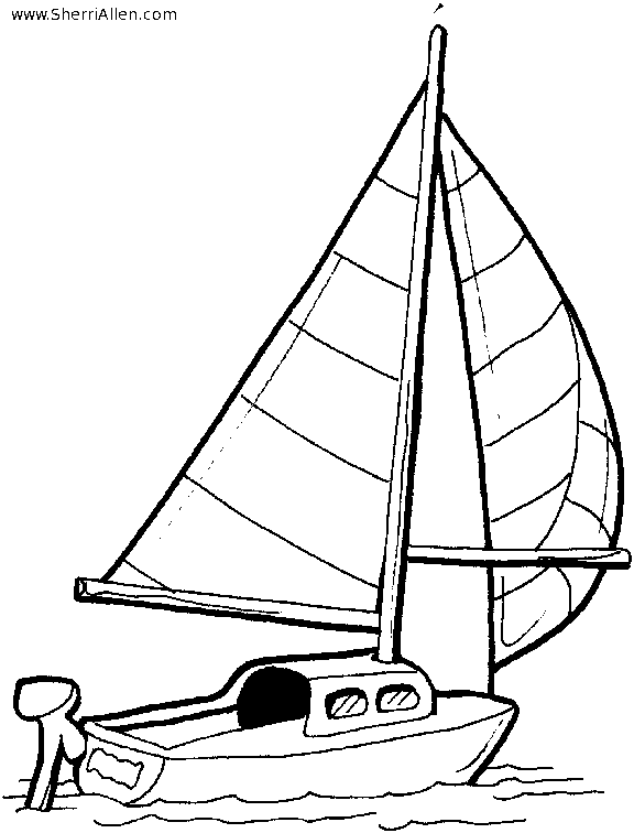 sail boat coloring pages - photo #50