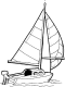 sailboat coloring page