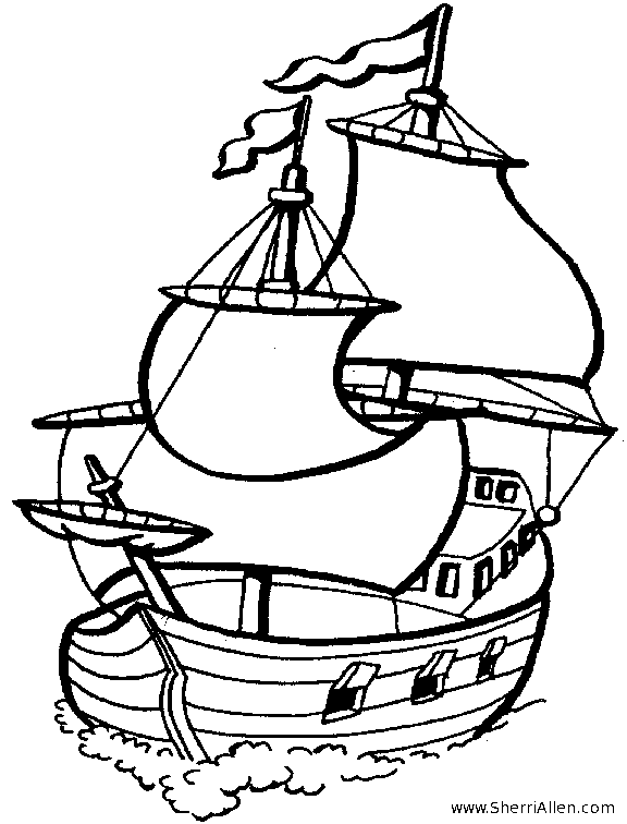 Boat coloring pages