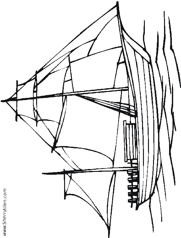 sail boat coloring pages - photo #48
