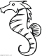 seahorse coloring page