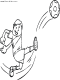 boy kicking soccer ball coloring page