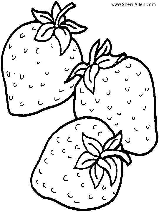 Strawberry coloring pages