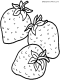 strawberries coloring page