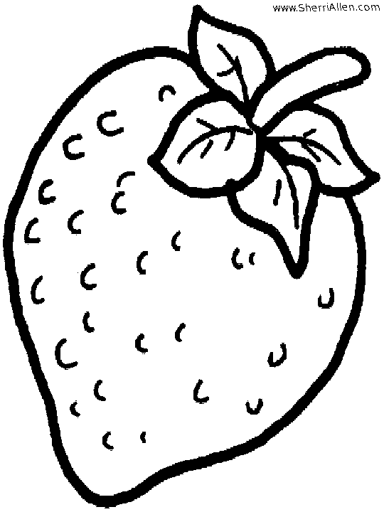 printable coloring strawberry