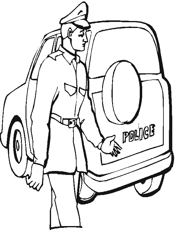 Policeman Coloring Pages For Kids